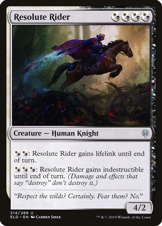 Resolute Rider, Throne of eldraine Card Art