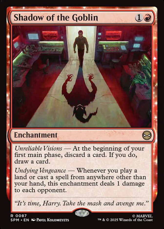 Shadow of the Goblin, Marvel'S Spider-Man Card Art
