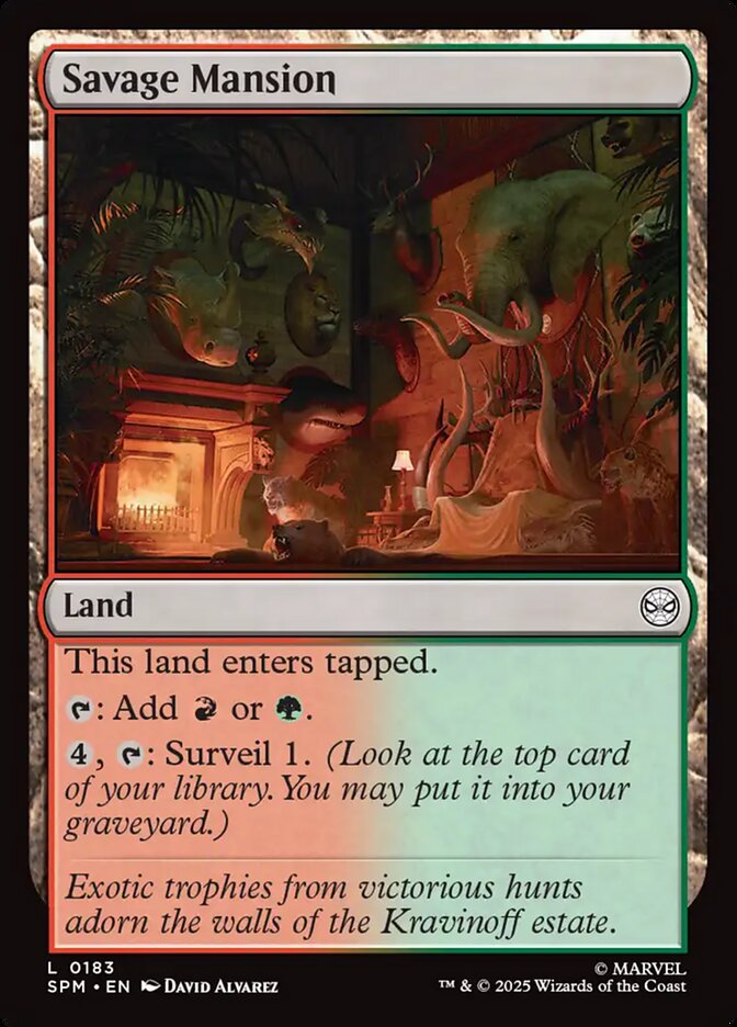 Savage Mansion, Marvel'S Spider-Man Card Art