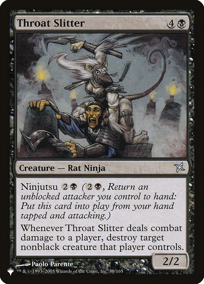 Throat Slitter, The List Card Art