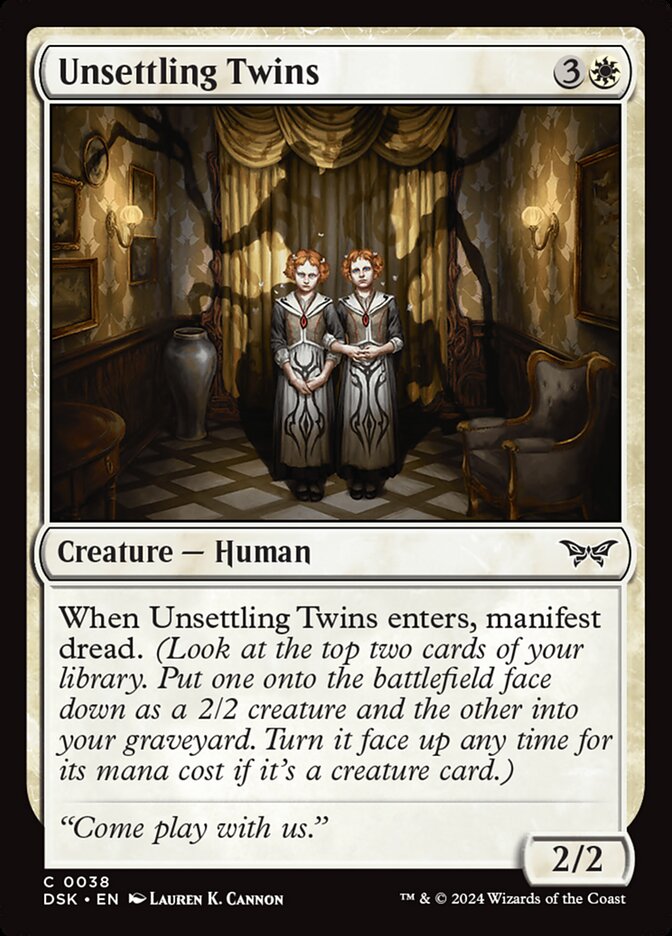 Unsettling Twins, Duskmourn: House Of Horror Card Art