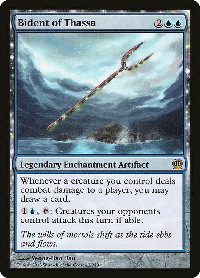 Bident of Thassa, Theros Card Art