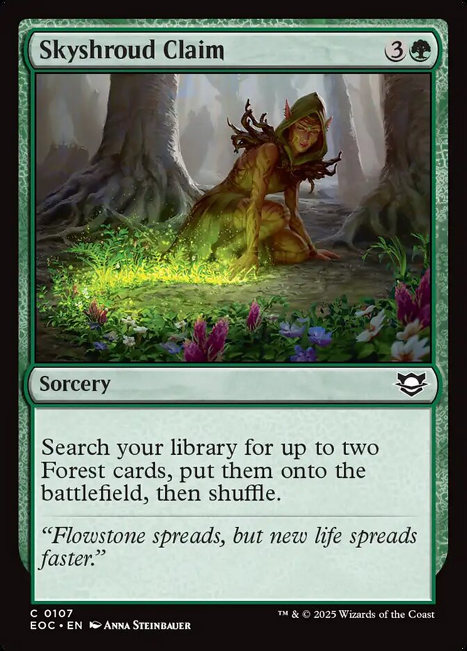 Skyshroud Claim, Edge Of Eternities Commander Card Art