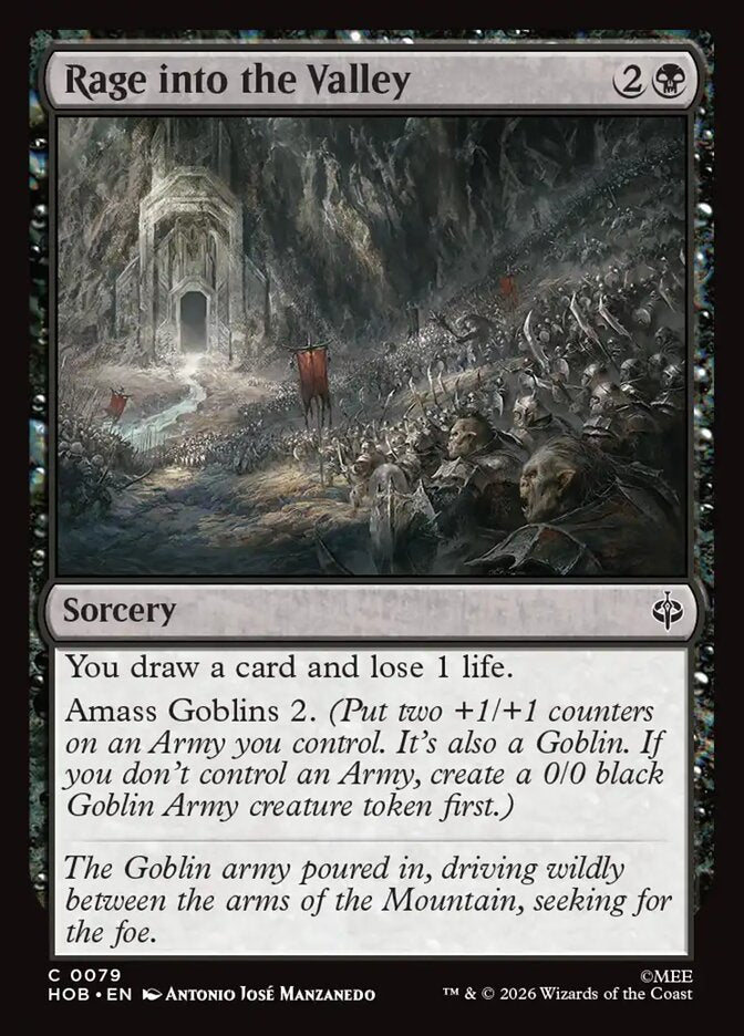 Rage into the Valley, The Hobbit Card Art