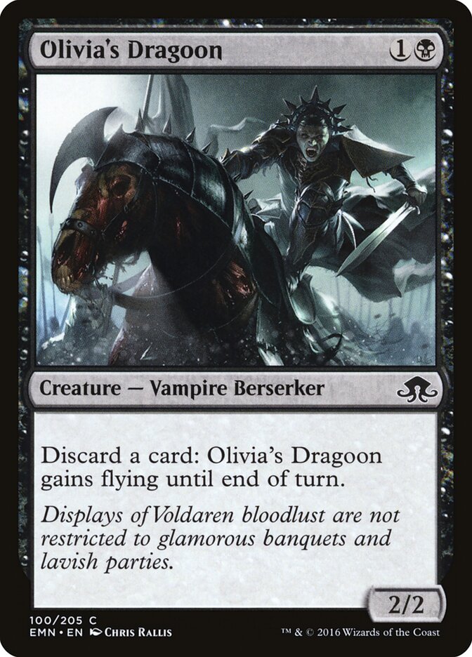 Olivia's Dragoon, Eldritch Moon Card Art