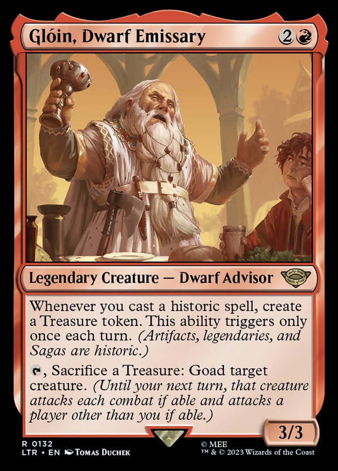 Glóin, Dwarf Emissary, The Lord Of The Rings: Tales Of Middle-Earth Card Art