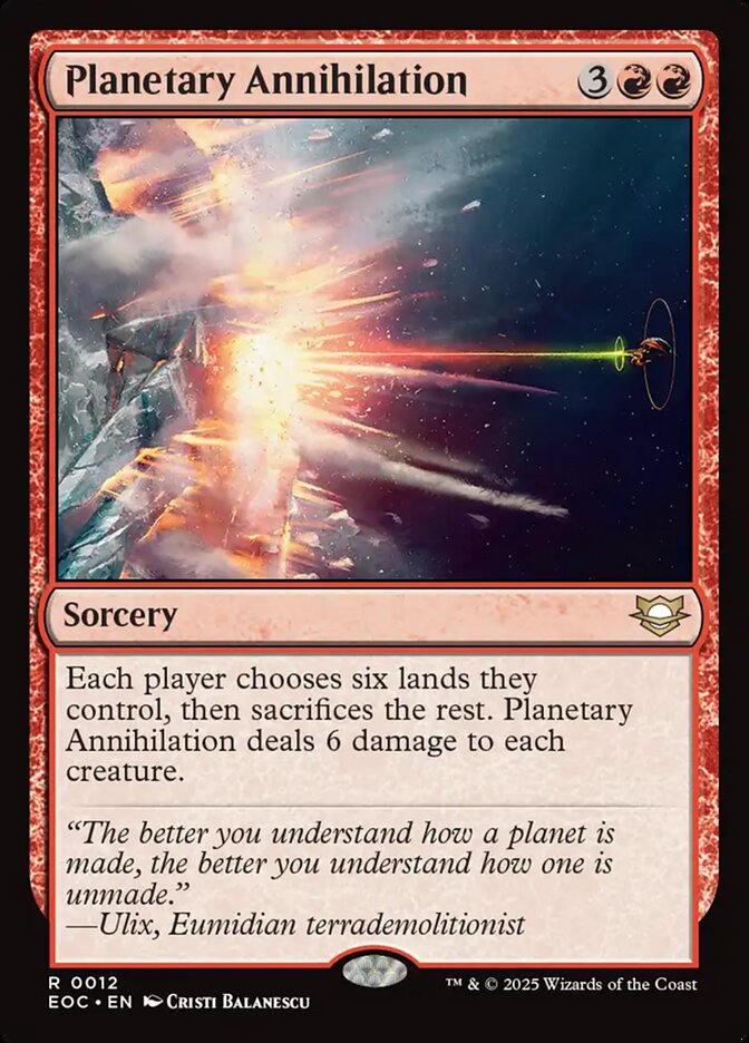 Planetary Annihilation, Edge Of Eternities Commander Card Art