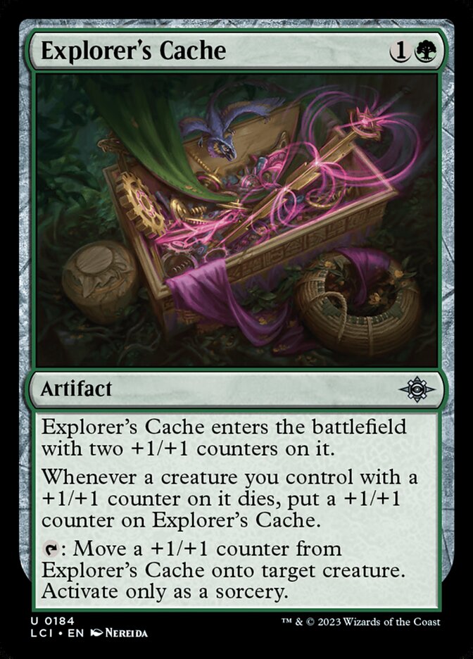 Explorer's Cache, The lost caverns of ixalan Card Art