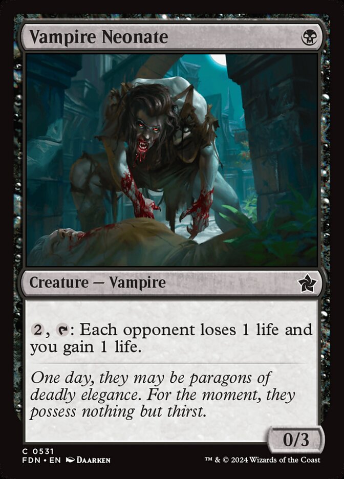 Vampire Neonate, Foundations Card Art
