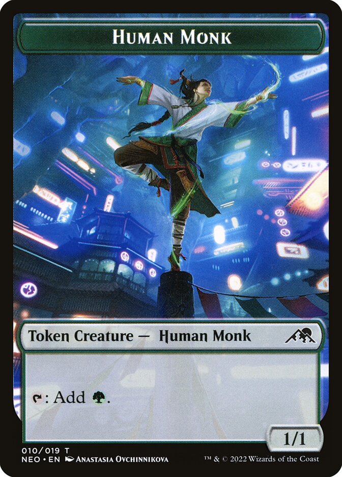 Human Monk, Kamigawa: Neon Dynasty Tokens Card Art