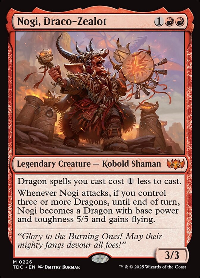 Nogi, Draco-Zealot, Tarkir: dragonstorm commander Card Art