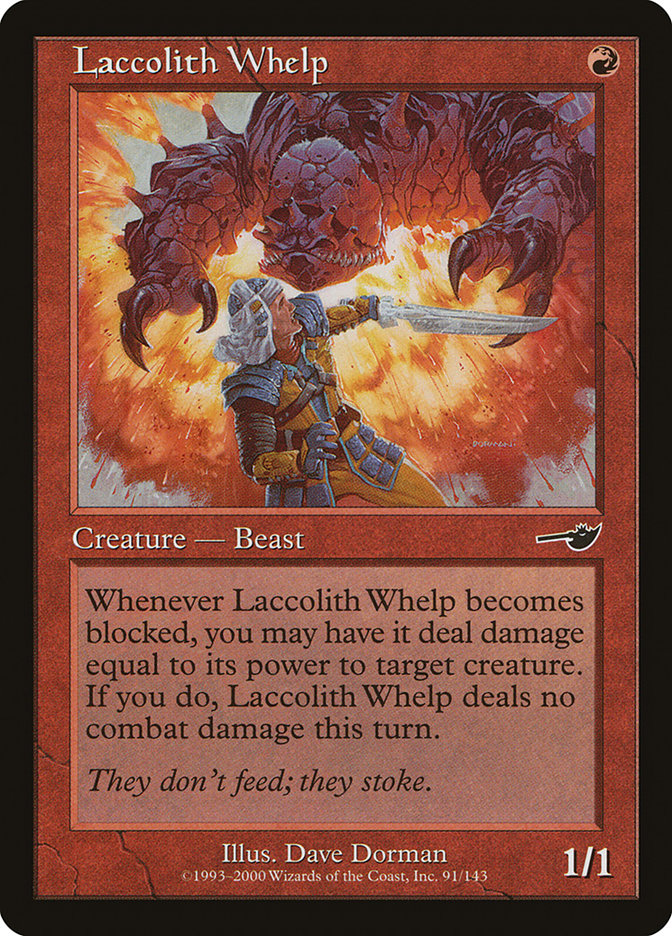 Laccolith Whelp, Nemesis Card Art