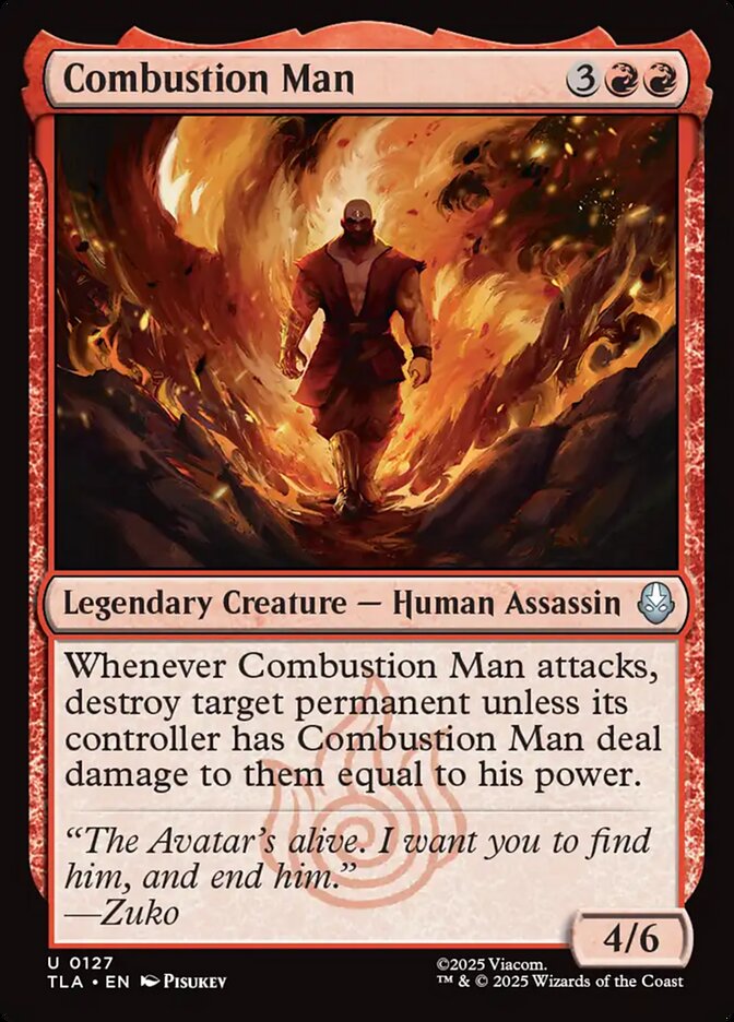 Combustion Man, Avatar: The Last Airbender Card Art