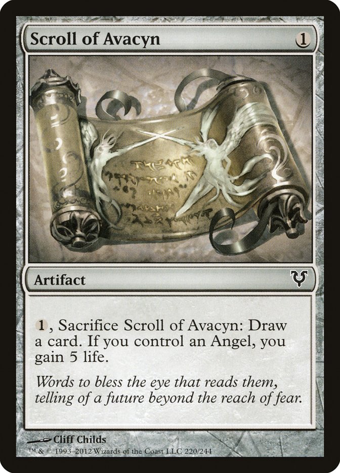 Scroll of Avacyn, Avacyn restored Card Art