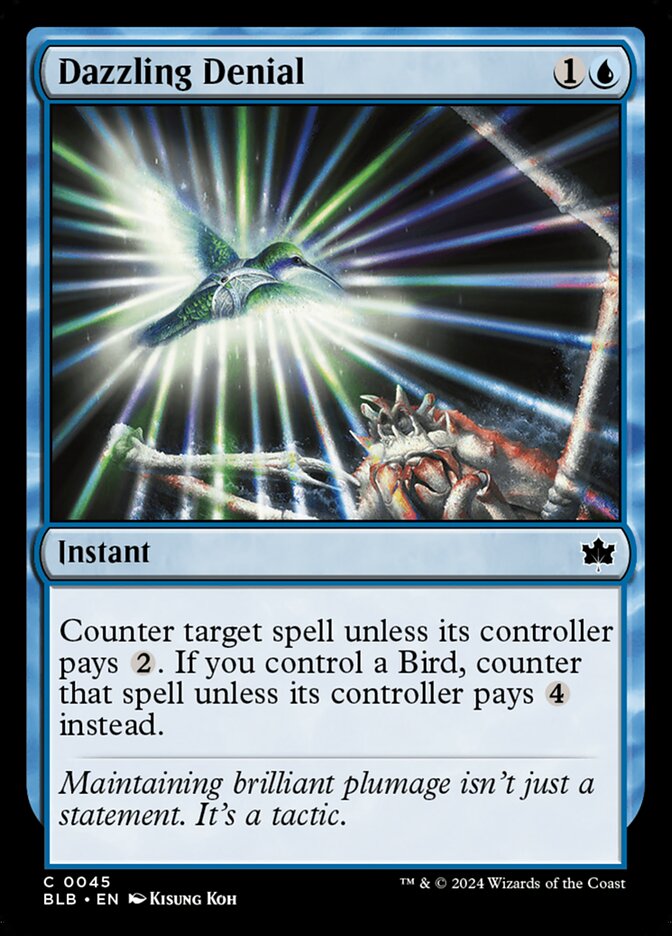 Dazzling Denial, Bloomburrow Card Art