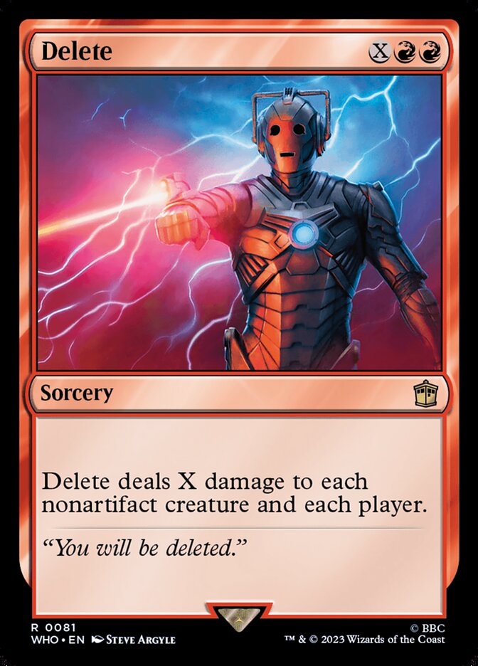Delete, Doctor Who Card Art