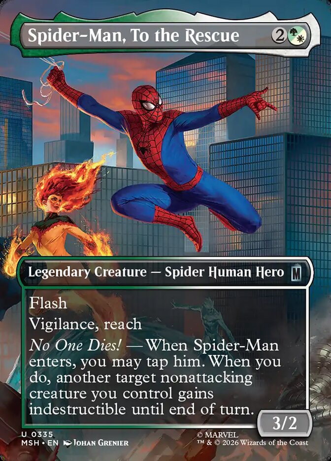 Spider-Man, To the Rescue, Marvel Super Heroes Card Art