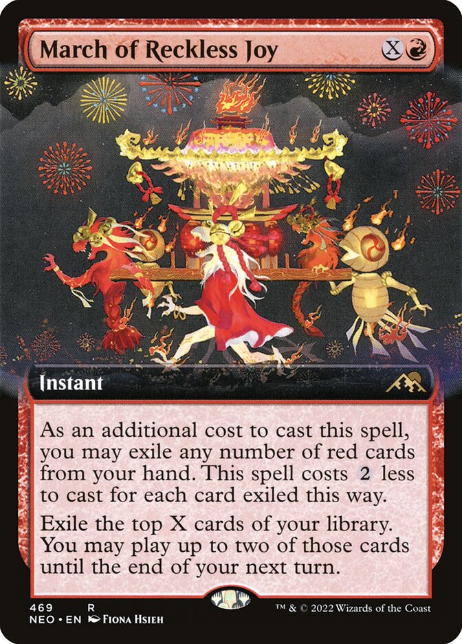 March of Reckless Joy, Kamigawa: neon dynasty Card Art
