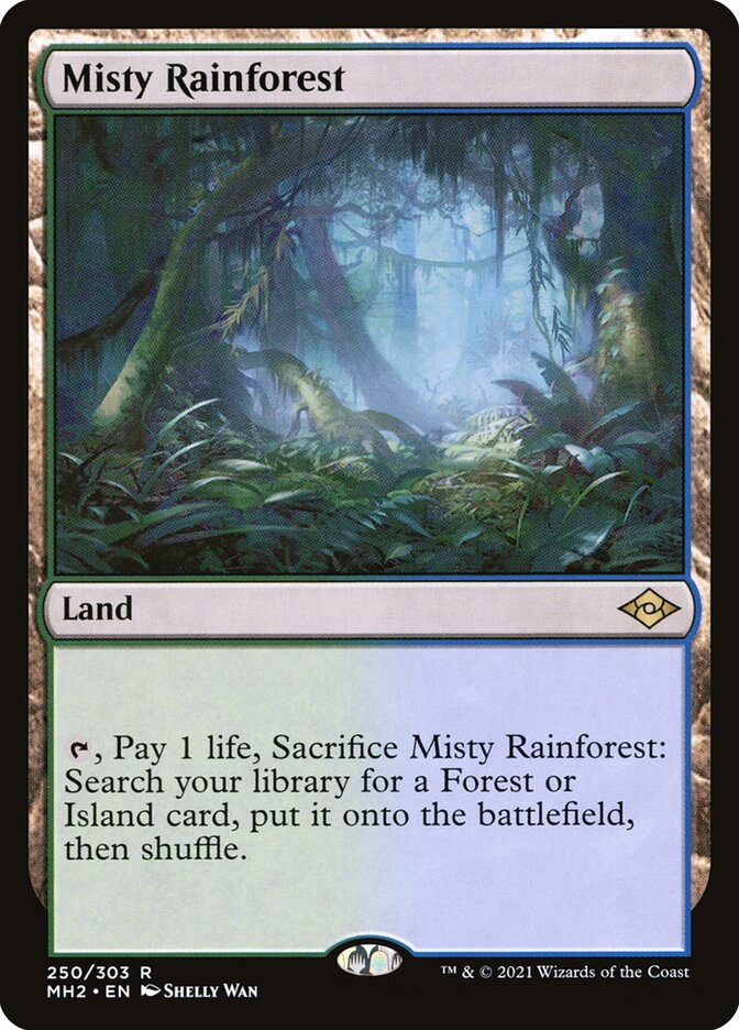 Misty Rainforest, Modern horizons 2 Card Art