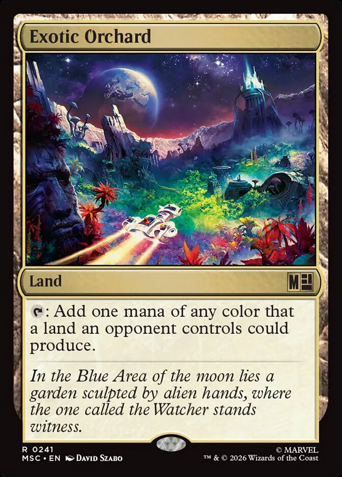 Exotic Orchard, Marvel Super Heroes Commander Card Art