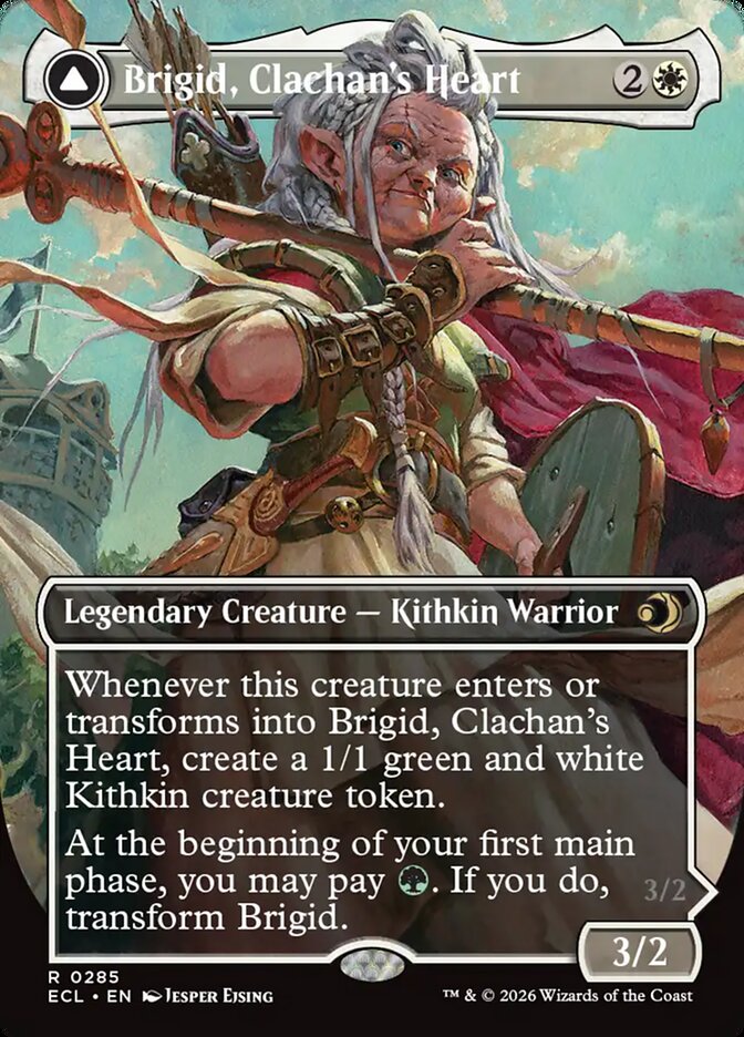 Brigid, Clachan's Heart // Brigid, Doun's Mind, Lorwyn Eclipsed Card Art