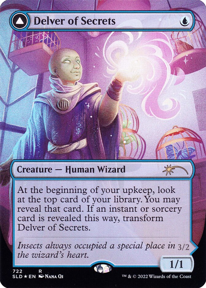 Delver of Secrets // Insectile Aberration, Secret Lair Drop Card Art