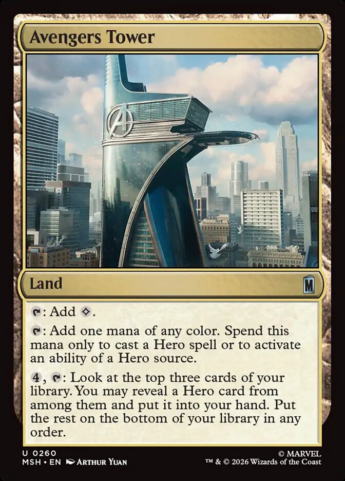 Avengers Tower, Marvel Super Heroes Card Art