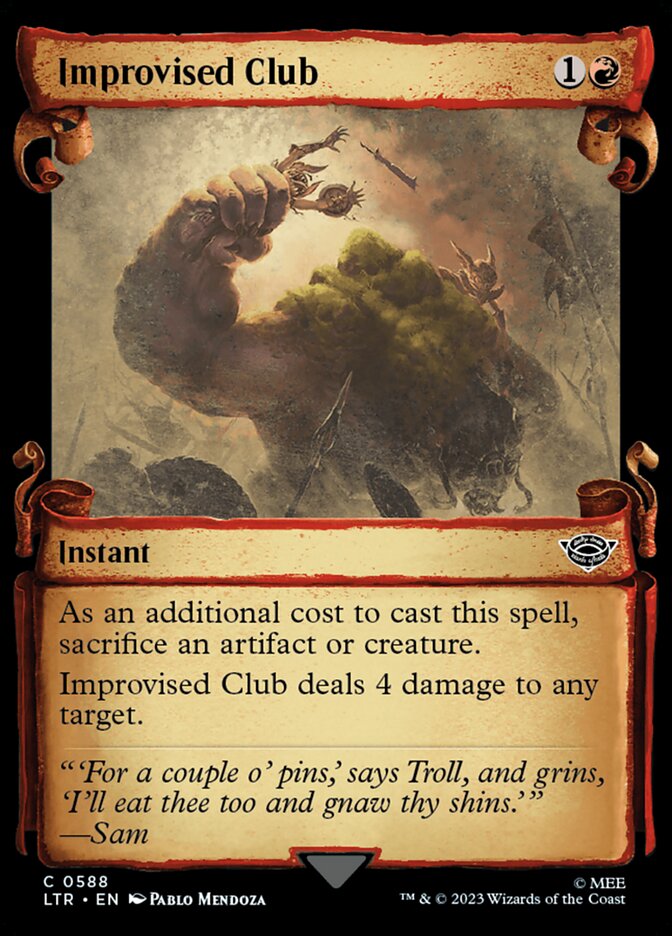 Improvised Club, The lord of the rings: tales of middle-earth Card Art
