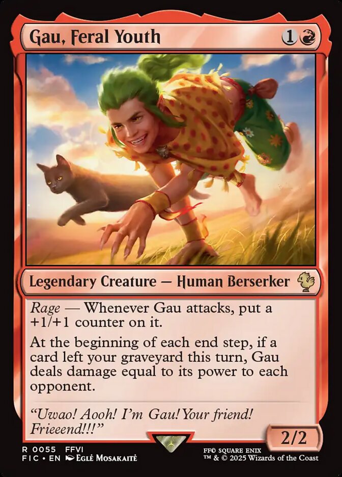 Gau, Feral Youth, Final fantasy commander Card Art
