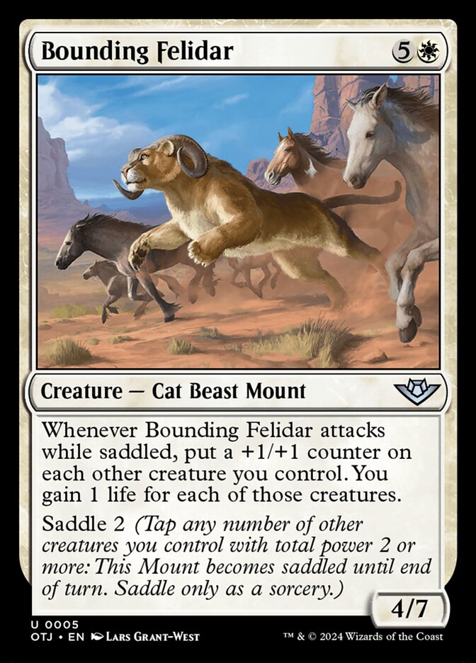 Bounding Felidar, Outlaws of thunder junction Card Art