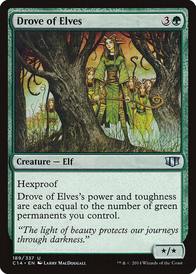 Drove of Elves, Commander 2014 Card Art