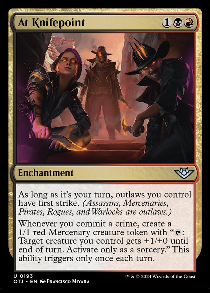 At Knifepoint, Outlaws of thunder junction Card Art