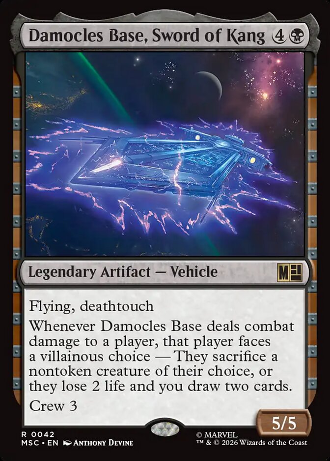 Damocles Base, Sword of Kang, Marvel Super Heroes Commander Card Art