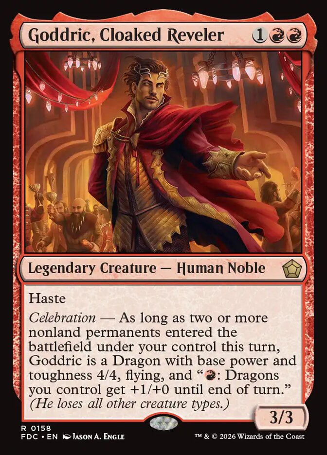 Goddric, Cloaked Reveler, Foundations Commander Card Art
