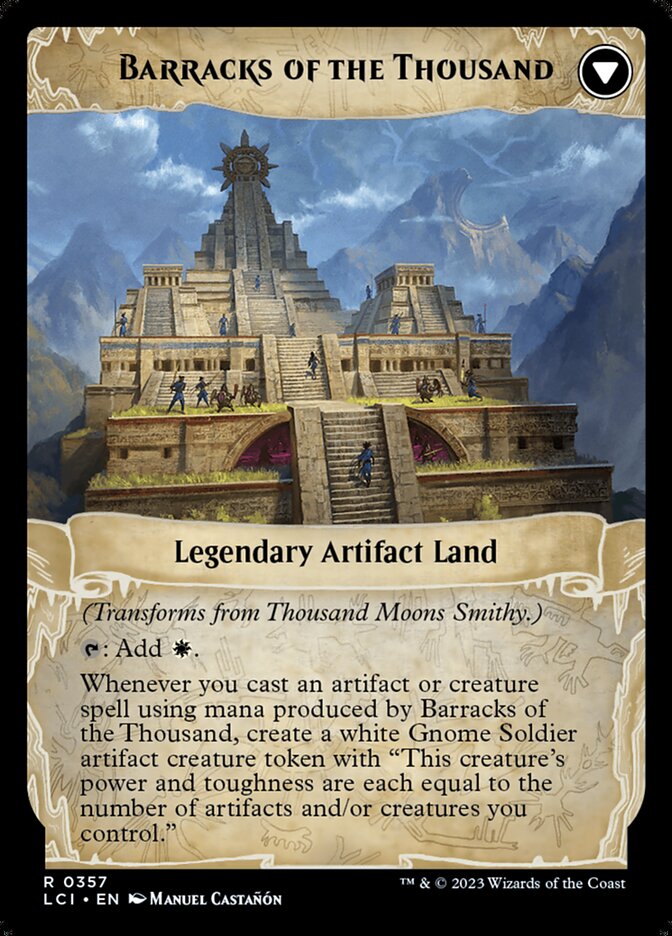 Thousand Moons Smithy // Barracks of the Thousand, The lost caverns of ixalan Card Art