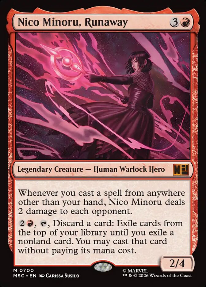Nico Minoru, Runaway, Marvel Super Heroes Commander Card Art