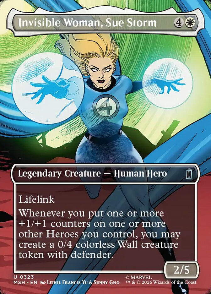 Invisible Woman, Sue Storm, Marvel Super Heroes Card Art