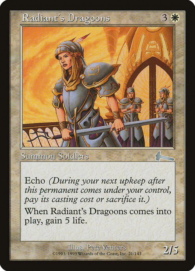 Radiant's Dragoons, Urza's legacy Card Art