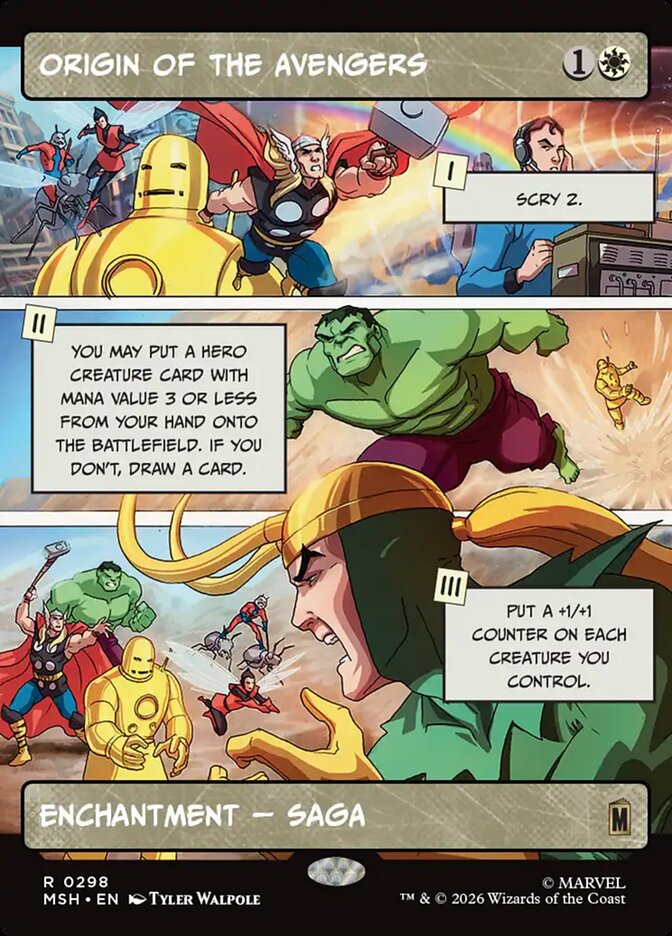 Origin of the Avengers, Marvel Super Heroes Card Art