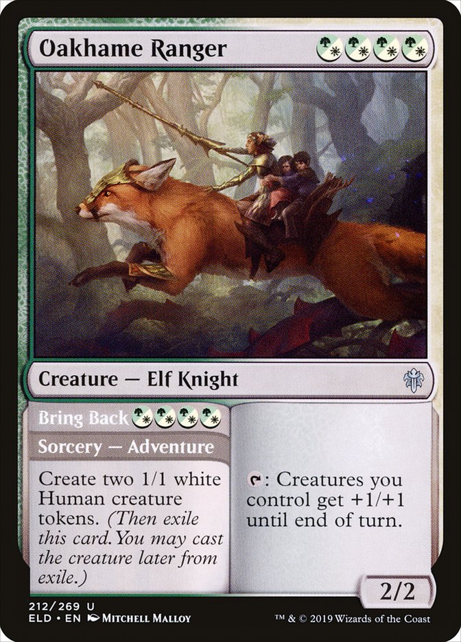 Oakhame Ranger // Bring Back, Throne of eldraine Card Art