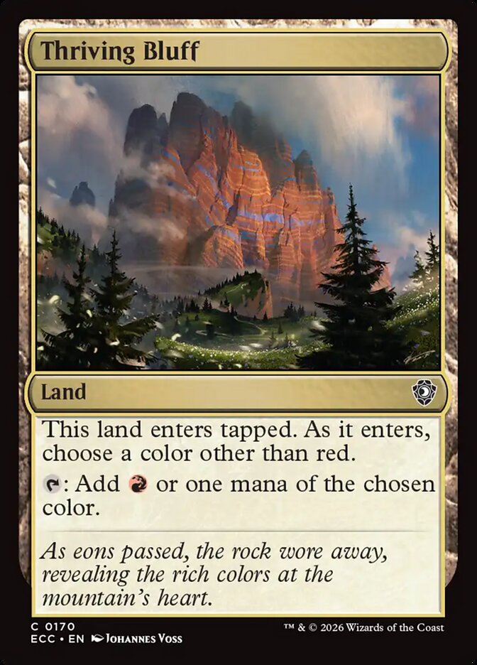 Thriving Bluff, Lorwyn Eclipsed Commander Card Art