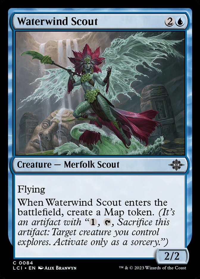 Waterwind Scout, The lost caverns of ixalan Card Art