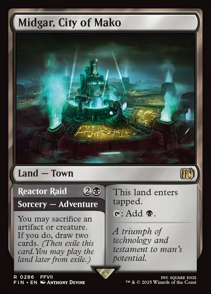 Midgar, City of Mako // Reactor Raid, Final Fantasy Card Art