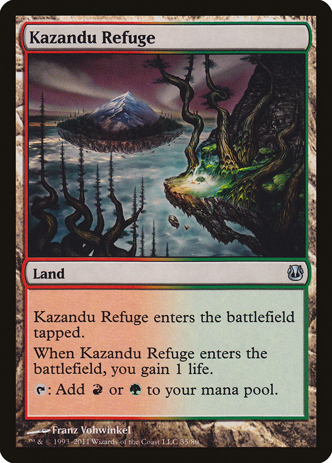 Kazandu Refuge, Duel decks: ajani vs. nicol bolas Card Art