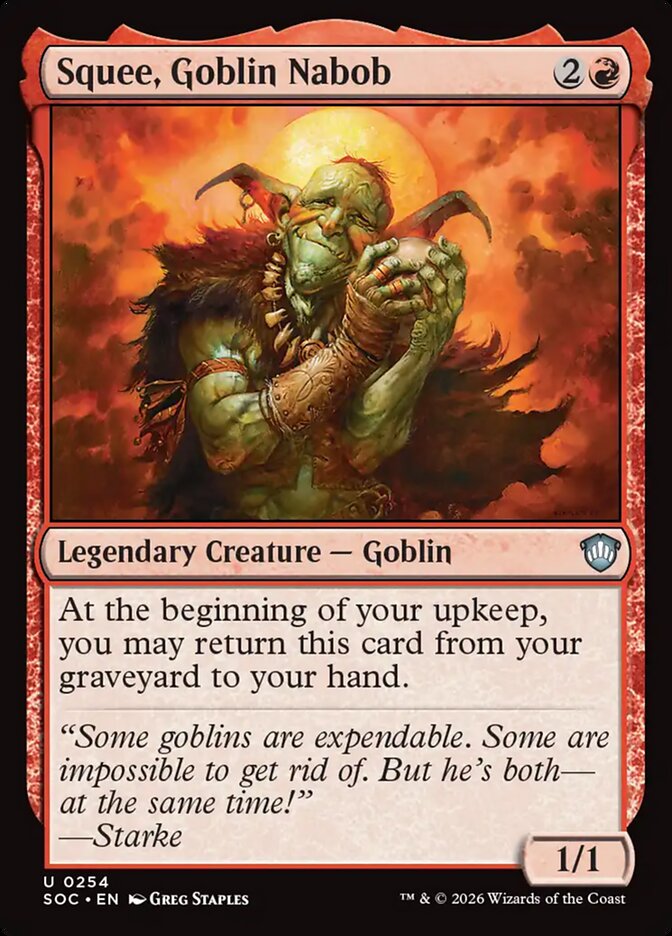 Squee, Goblin Nabob, Secrets Of Strixhaven Commander Card Art