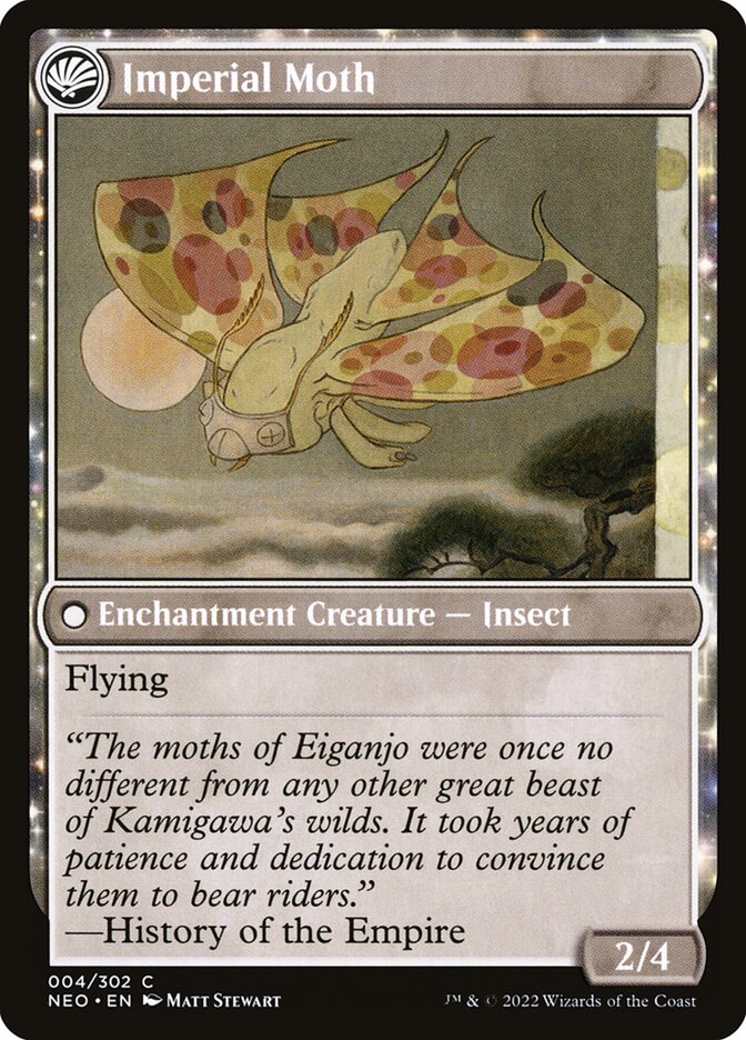 Befriending the Moths // Imperial Moth, Kamigawa: neon dynasty Card Art