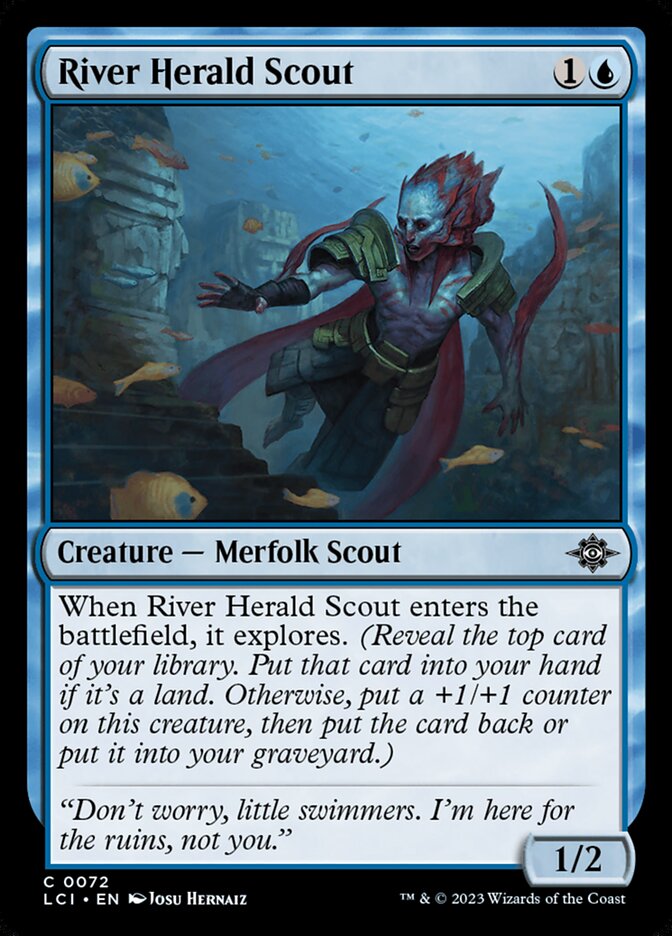 River Herald Scout, The lost caverns of ixalan Card Art