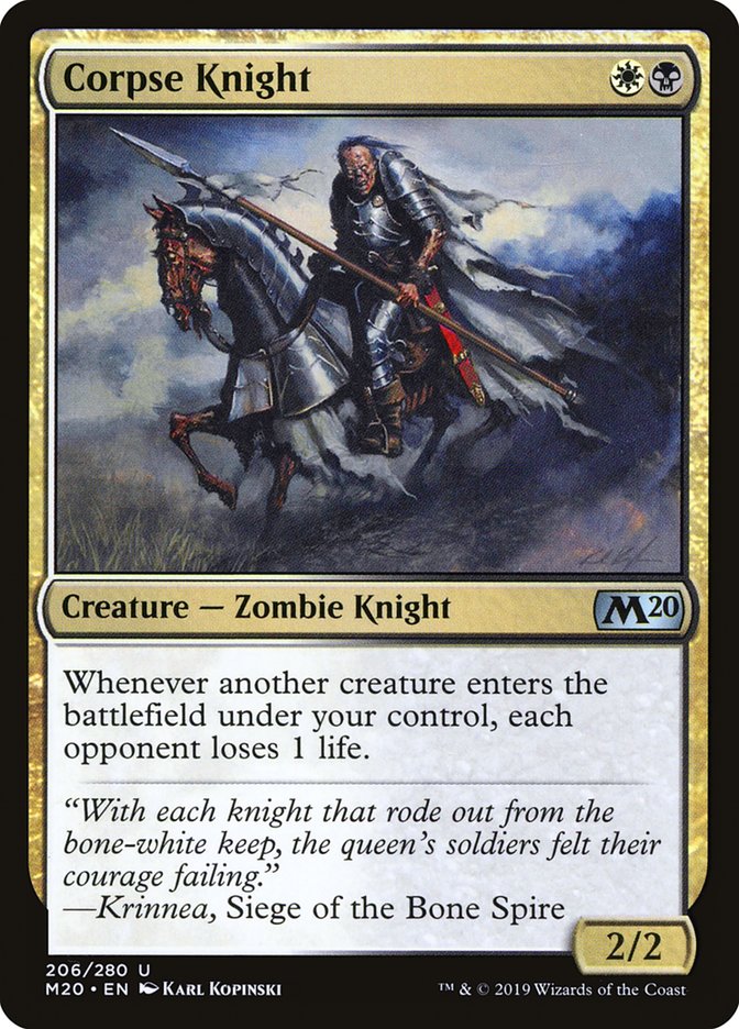Corpse Knight, Core Set 2020 Card Art