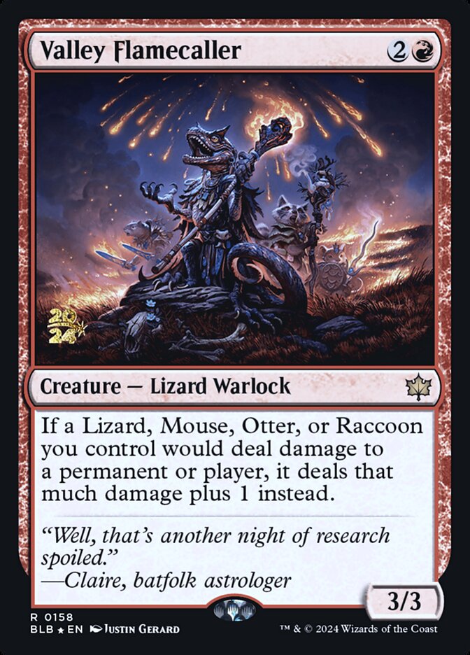 Valley Flamecaller, Bloomburrow promos Card Art