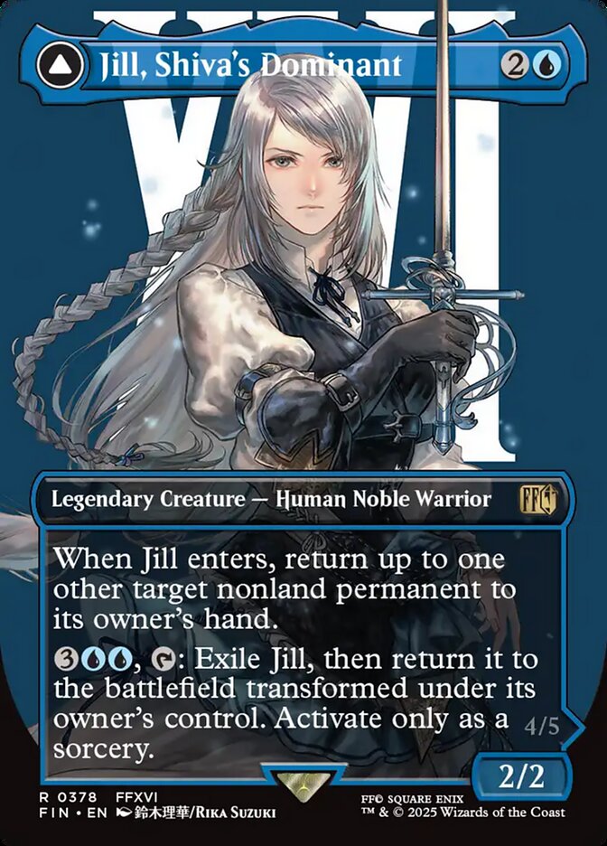 Jill, Shiva's Dominant // Shiva, Warden of Ice, Final fantasy Card Art